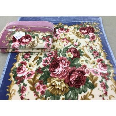 アクリル　マイヤー毛布2.5kg　シングル　ブルー　1枚　(合わせ毛布)M9814