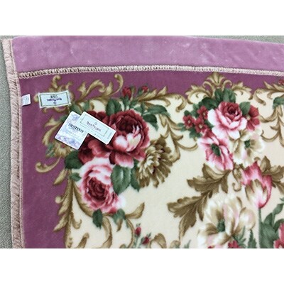 アクリル　マイヤー毛布3.4kg　ダブル　ピンク　1枚　(合わせ毛布)M98141