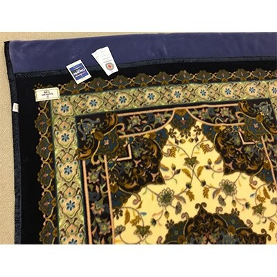 アクリル　マイヤー毛布2.4kg　シングル　ブルー　1枚　(新合繊合わせ毛布)YO2598