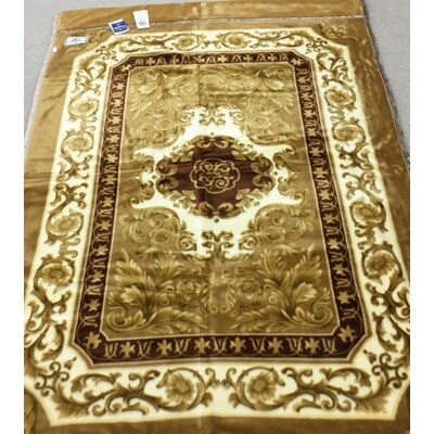 アクリル　マイヤー毛布2.4kg　シングル　ベージュ　1枚　(新合繊合わせ毛布)YO2600