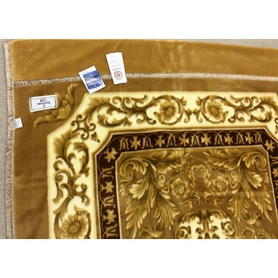 アクリル　マイヤー毛布2.4kg　シングル　ベージュ　1枚　(新合繊合わせ毛布)YO2600