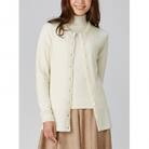 希少ベビーカシミヤ100%　女性　ロングカーディガン　M　ホワイト　1枚