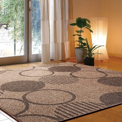 抗ウイルス加工　カーペット　ベージュ　1枚　　約185×185cm　270042219型
