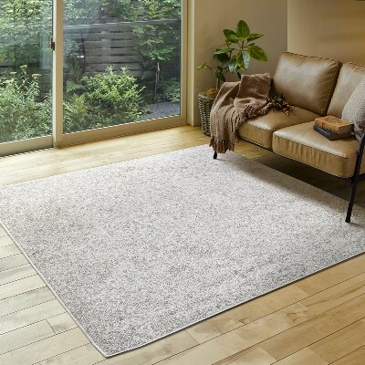 日本製　カーペット　シルバー　1枚　　約130×185cm　240611908型