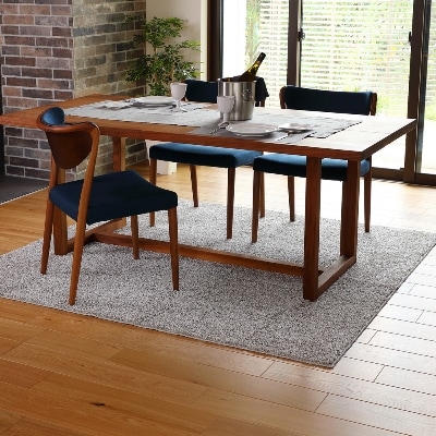 日本製　カーペット　シルバー　1枚　　約130×185cm　240611908型