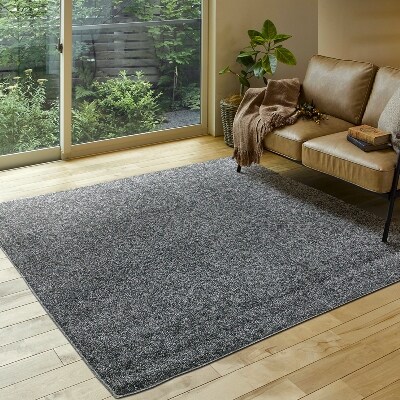日本製　カーペット　グレー　1枚　　約130×185cm　240611909型