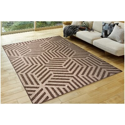 日本製　大判　カーペット　ブラウン　1枚　約220X250cm　240612364 型