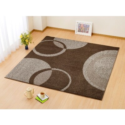 日本製　防ダニ加工　カーペット　ブラウン　1枚　約190×240cm　 600002302型