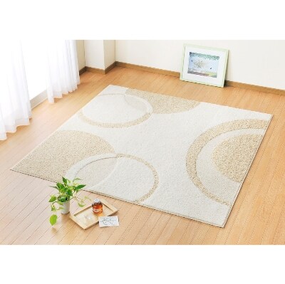 日本製　防ダニ加工　カーペット　アイボリー　1枚　約190×240cm　 600002312型