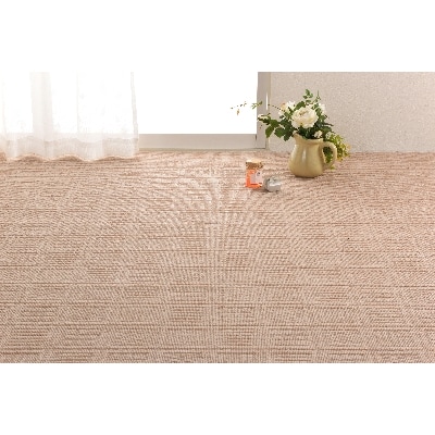 日本製　カーペット　長方形　6帖　約261×352cm　ベージュ　1枚　 350122760型