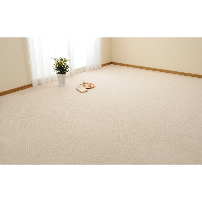 日本製　カーペット　正方形　4.5帖　約261×261cm　アイボリー　1枚　 600016345型