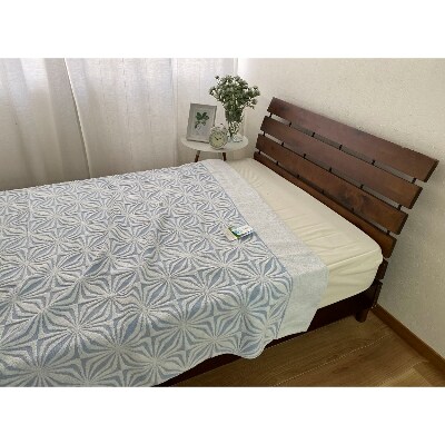 日本製　洗える　タオルケット　シングル　140x190cm　1枚　N-JK11-7631　BL