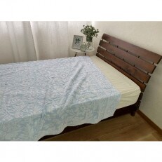 日本製　洗える　タオルケット　シングル　140x190cm　1枚　N-JK21-4010　BL