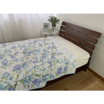 日本製　洗える　タオルケット　シングル　140x190cm　1枚　N-MT-921BL