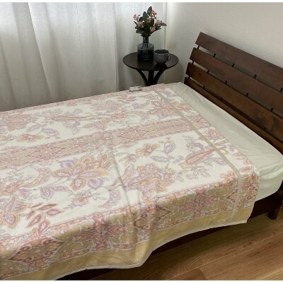 泉大津産　綿マイヤー毛布　シングル　140x200cm　ベージュ　1枚　S-81726BE