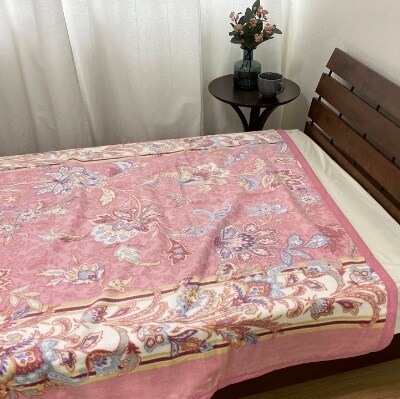 泉大津産　綿マイヤー毛布　シングル　140x200cm　ピンク　1枚　S-81723PI