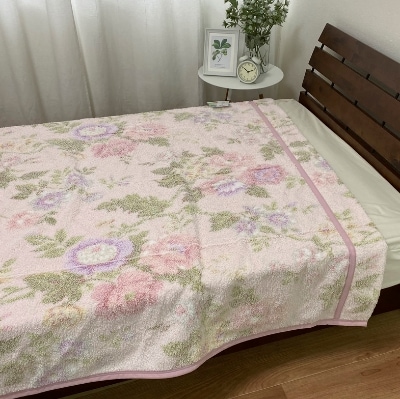 泉大津産　先白FBZ　タオルケット　シングル　140x200cm　ピンク　1枚　S-13187PI