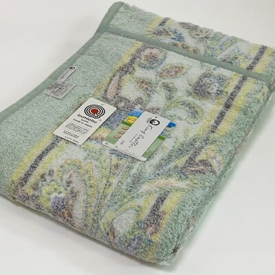 泉大津産　先白FBZ　タオルケット　シングル　140x200cm　グリーン　1枚　S-13188GR
