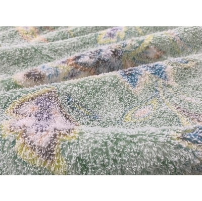 泉大津産　先白FBZ　タオルケット　シングル　140x200cm　グリーン　1枚　S-13188GR