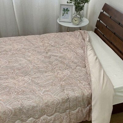 肌布団　シングル　150x210cm　吸放温性わた0.4kg入り　ピンク　1枚　S-5462PI
