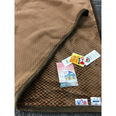 C.R.P加工毛布　クロスマイヤー毛布　ダブルサイズ　ブラウン　1枚　11701柄　