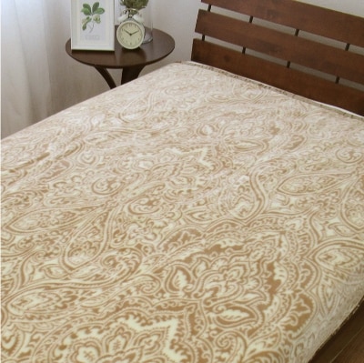 C.R.P加工毛布　マイヤー毛布　シングル　ベージュ　1枚　(ニューマイヤー毛布)11816BE