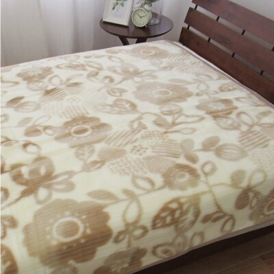 C.R.P加工毛布　マイヤー毛布　シングル　ベージュ　1枚　(ニューマイヤー毛布)11815BE