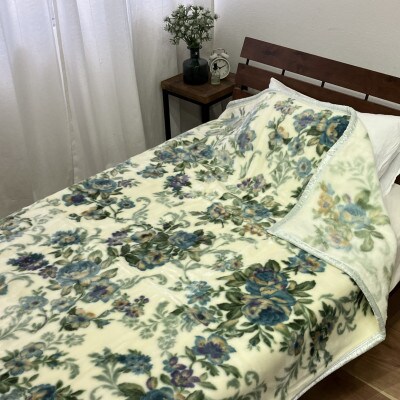 C.R.P加工毛布　マイヤー毛布　シングル　ブルー　1枚　(ニューマイヤー毛布)B-KW11817