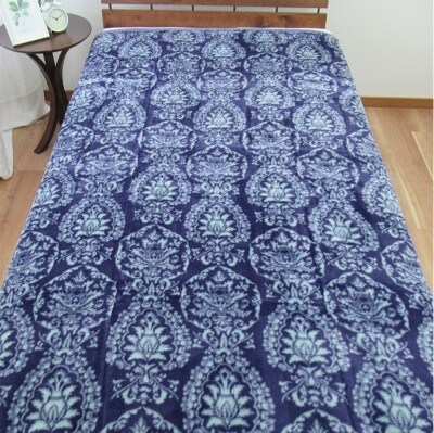 C.R.P加工毛布　マイヤー毛布　シングル　ネイビー　1枚　(ニューマイヤー毛布)11706NB