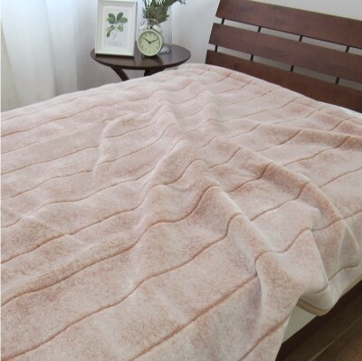 C.R.P加工毛布　マイヤー毛布　シングル　ベージュ　1枚　(ニューマイヤー毛布)11705BE