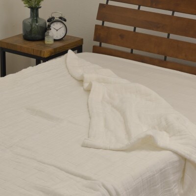 日本製　綿100%　8重織ガーゼケット　シングル　140×200cm　ベージュ　GK-80　BE