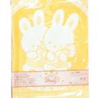 ベビー用　綿毛布　双子ウサギ　85×115cm　イエロー(クリーム)　1枚　2101　