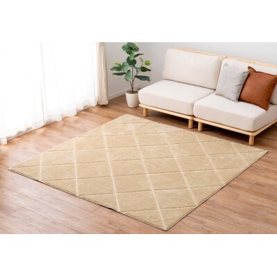 日本製　光触媒高機能　カーペット　ベージュ　1枚　約130×185cm　600092900型