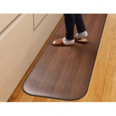 日本製　撥水・消臭・抗菌　キッチンマット　約60×240cm　ダークブラウン　350114644型