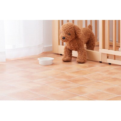 日本製　撥水・防炎　フリーカーペット　　約90×150cm　テラコッタ　700040261型