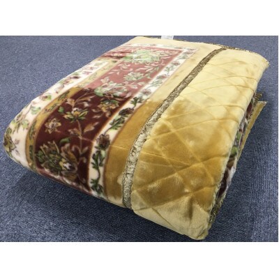 日本製　アクリル　マイヤー毛布　シングル　ベージュ　1枚　(カシミヤ・ウールわた入り毛布)5071