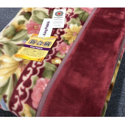 日本製　アクリル　マイヤー毛布　シングル　ピンク　1枚　(新合繊合わせ毛布)1637PI