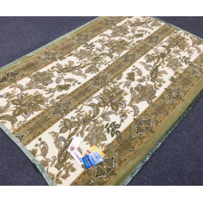 日本製　アクリル　マイヤー毛布　シングル　グリーン　1枚　(新合繊ニューマイヤー毛布)1192GR