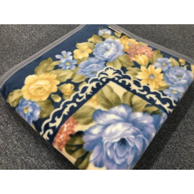 日本製　アクリル　マイヤー毛布　シングル　ブルー　1枚　(新合繊ニューマイヤー毛布)1183BL