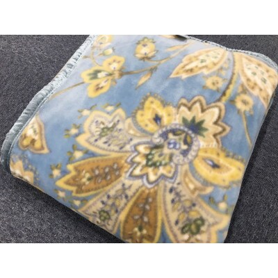 日本製　アクリル　マイヤー毛布　シングル　ブルー　1枚　(新合繊ニューマイヤー毛布)1196BL