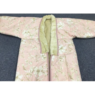 泉大津市産　遠赤わた入り　マイヤー毛布夜着　200cm丈　ピンク　1枚　9374PI