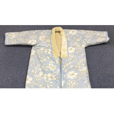 泉大津市産　遠赤わた入り　マイヤー毛布夜着　200cm丈　ブルー　1枚　9374BL