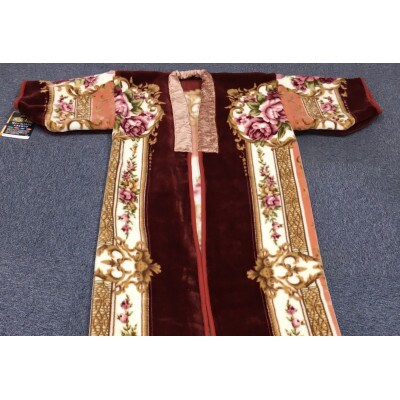 泉大津市産　新合繊アクリル　マイヤー毛布夜着　200cm丈　ピンク　1枚　9434PI