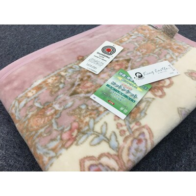 泉大津市産　マイヤー綿毛布(ニューマイヤー毛布)　シングル　ピンク　1枚　81718PI