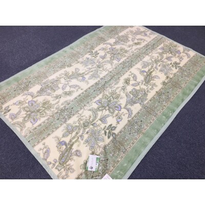泉大津市産　マイヤー綿毛布(ニューマイヤー毛布)　シングル　グリーン　1枚　81718GR