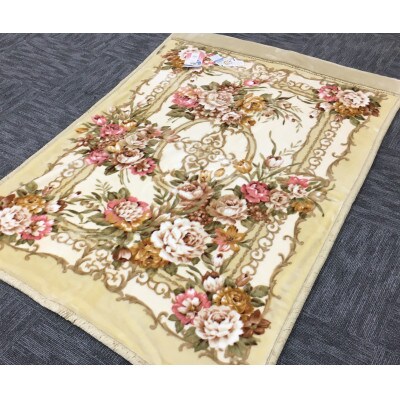 C.R.P加工毛布　マイヤー毛布　シングル　ベージュ　1枚　(合わせ毛布)21029BE