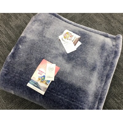 C.R.P加工毛布　マイヤー毛布　シングル　ネイビー　1枚　(ニューマイヤー毛布)11818NV