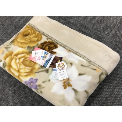 C.R.P加工毛布　マイヤー毛布　シングル　ベージュ　1枚　(合わせ毛布)20810BE