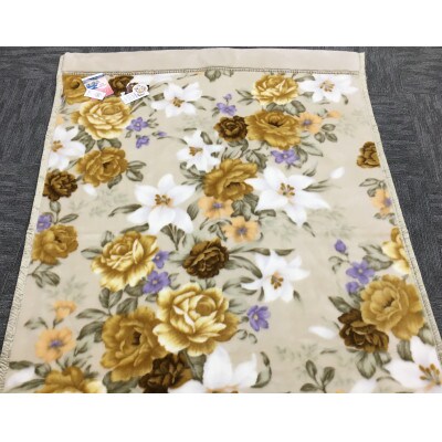 C.R.P加工毛布　マイヤー毛布　シングル　ベージュ　1枚　(合わせ毛布)20810BE