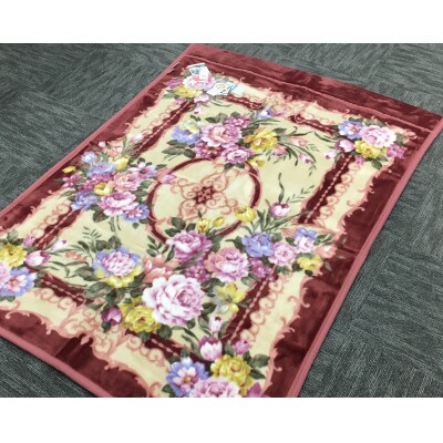 C.R.P加工毛布　マイヤー毛布　シングル　ピンク　1枚　(合わせ毛布)20601PI